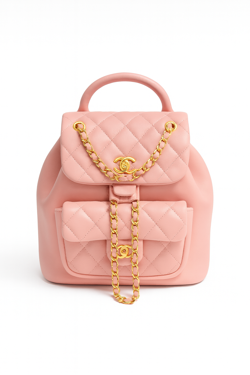 C Lambskin Quilted Duma Large Backpack