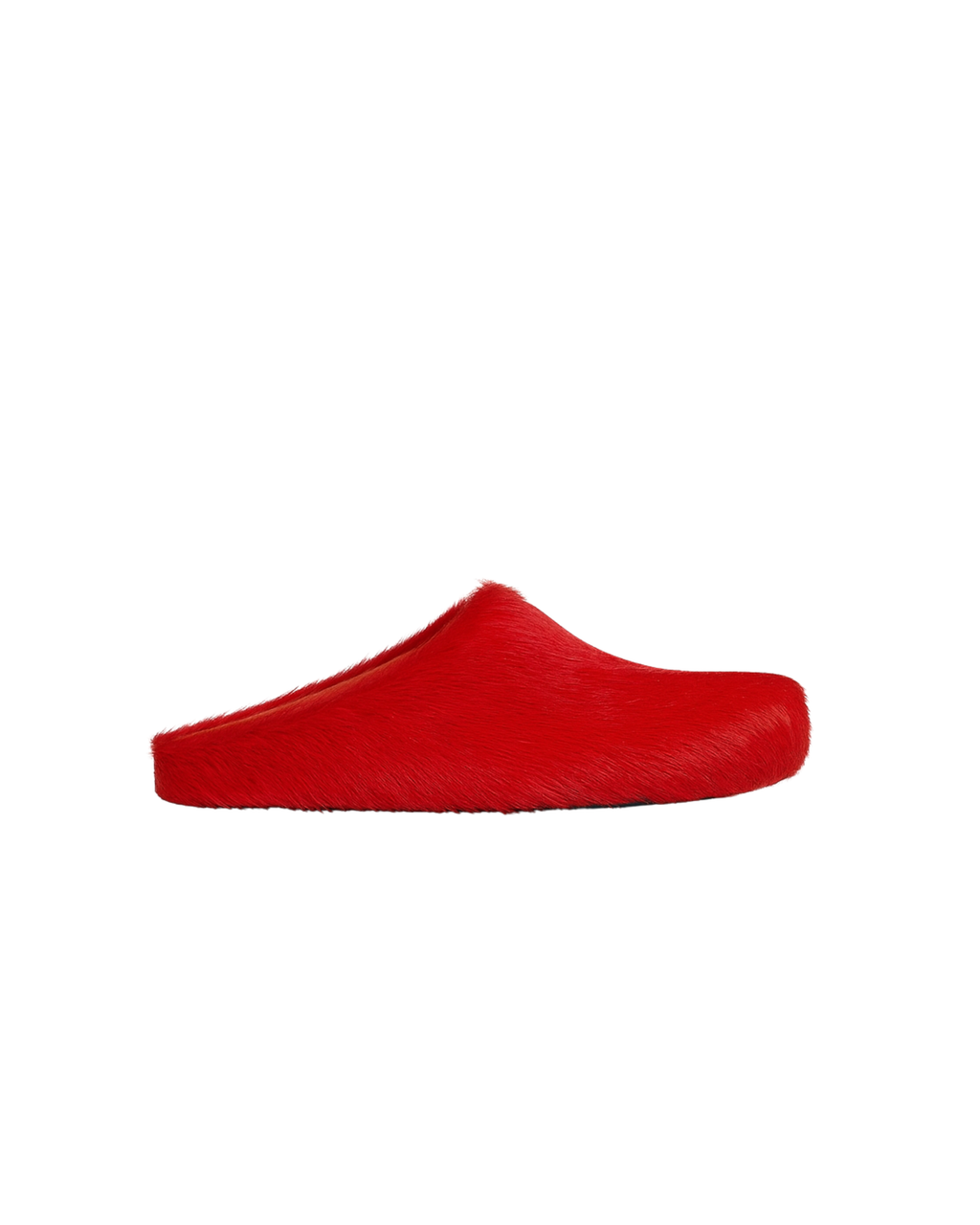 M ‘Fussbett’ Sabot Long ‑ Hair Calfskin Mule