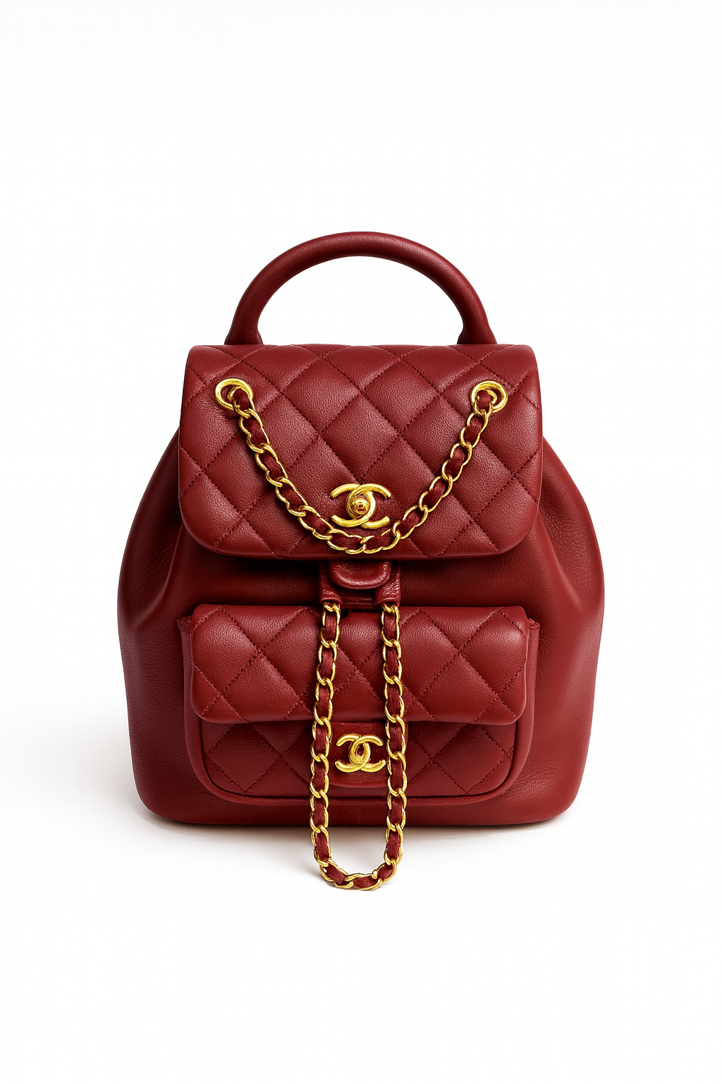 C Lambskin Quilted Duma Large Backpack